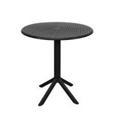 Mesa Redonda  70 Cm Em Polipropileno Preto Bares e Restaurantes São Paulo  - Cod: 1005