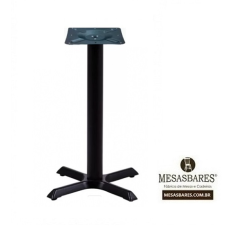 Base De Mesa 4 pontas  Aço Preto  - Cod: 1671