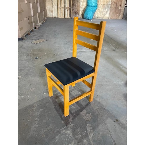 Conjunto Mesa 120x70 de Madeira Cor Embuia com 4 Cadeiras Estofada - Cod: 2025