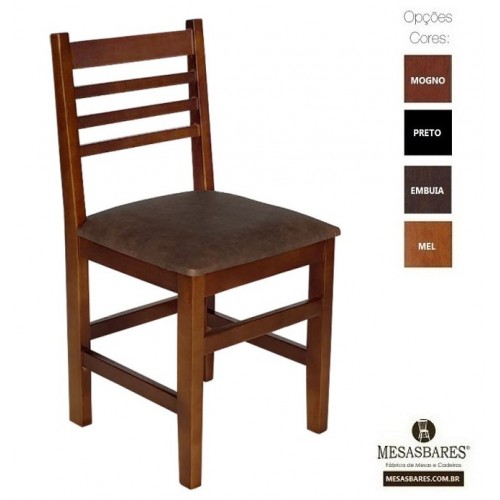 Cadeira Estofada ou Madeira para Lanchonete Cor Embuia - Cod: 5001