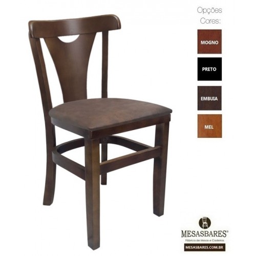 Cadeira de Madeira Estofada Fixa Embuia - Cod: 5010