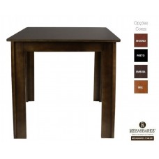 Mesa Quadrada de Madeira 70x70 Fixa Cor Embuia - Cod: 85674
