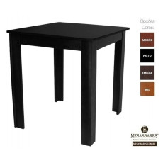 Mesa de Madeira Bar Pé Central Fixa Preto - Cod: 1806