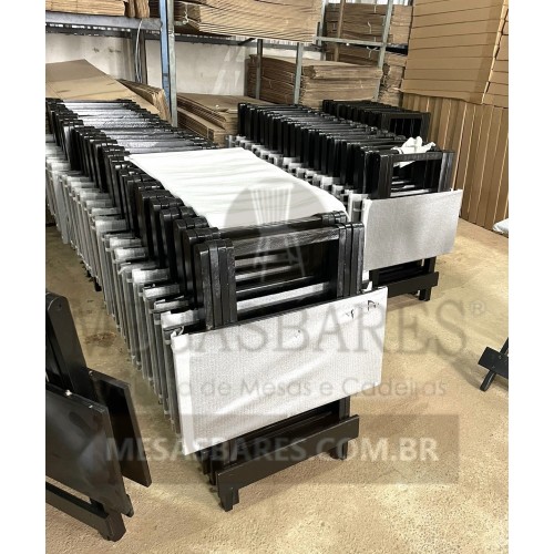 Mesa Dobrável 70X70 Madeira Bar Canto Quadrado  - Cod: 992