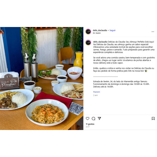 MesasBares | Cliente - Delicias da Claudia Restaurante - Xerém, Duque de Caxias - RJ
