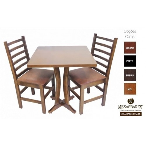 Conjunto Mesa 70x70 e Cadeiras - Cod: 1857