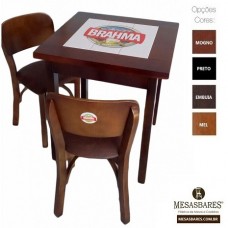 Conjunto de Mesa Azulejo e Cadeira Estofado ou Madeira Com ou Sem Logo Top - Cod: 1942