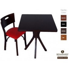 Conjunto de Mesa e 2 Cadeiras Especial para Bar e Restaurante - Cod: 1950