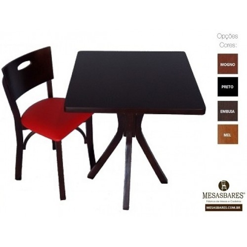 Conjunto de Mesa e 2 Cadeiras Especial para Bar e Restaurante - Cod: 1950