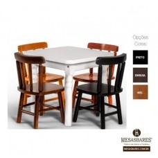Conjunto Mesa e Cadeira Infantil Madeira Bar - Cod: 1809